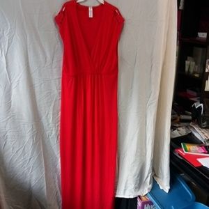 Red Ladies Maxi Dress
